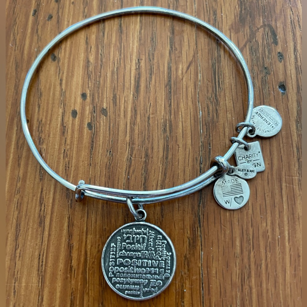 Alex and Ani Charm Bangle “Positive”